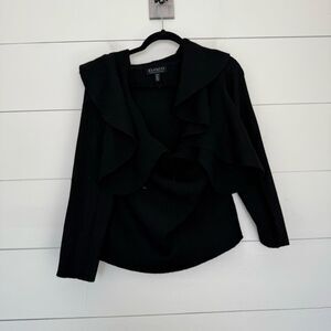 Eloquii Women’s 22/24 Black Ruffle Sweater New